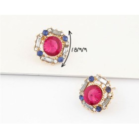 Plum Designer Stud Earrings